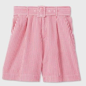 High waist pink white stripe shorts NEW W TAGS